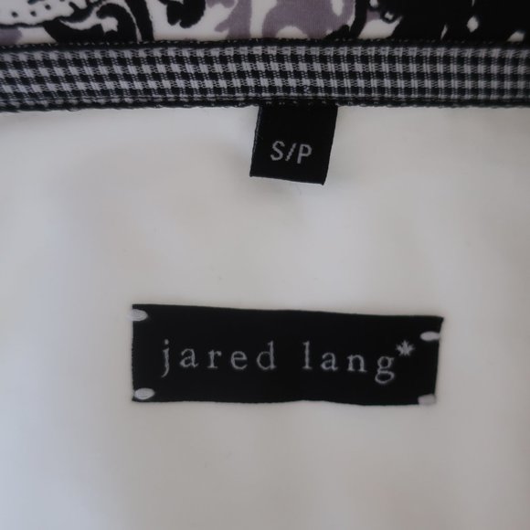 Womens Jared Lang White Black Designer Long Sleeve Button-Up Shirt S/P * - Picture 15 of 15